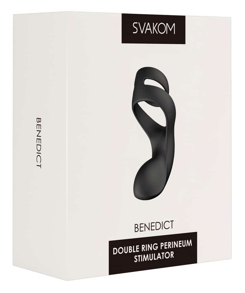 SVAKOM Benedict Penis Hodenring Mit Perineum Vibrator Schwarz Silber Erotikwelt Org