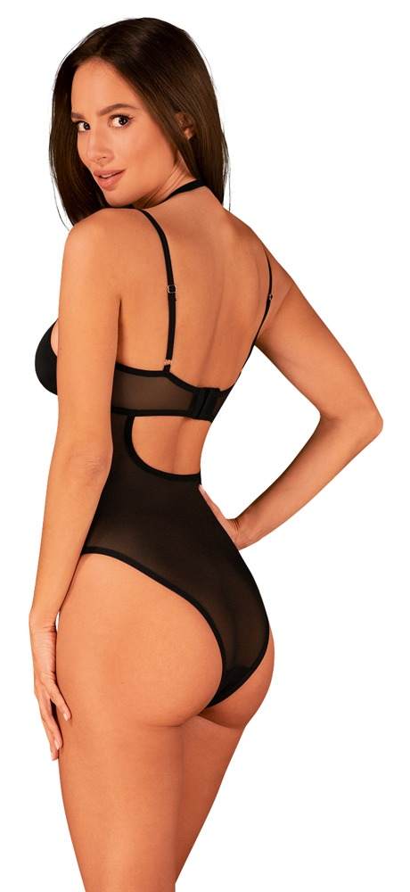 Obsessive Body Selinne - Eleganter Stretch-Netz Body schwarz Größe M/L Obsessive Body Selinne - Eleganter Stretch-Netz Body schwarz Größe M/L